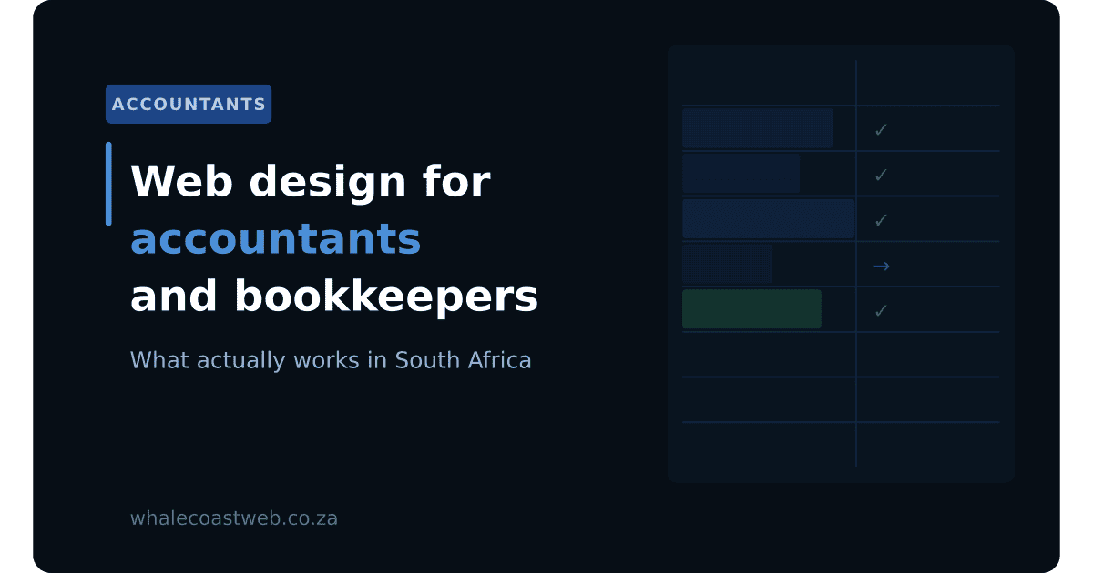 Web Design for Accountants and Bookkeepers: What Works in South Africa