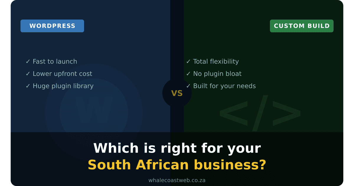 WordPress vs Custom Website: Which Is Right for Your South African Business?