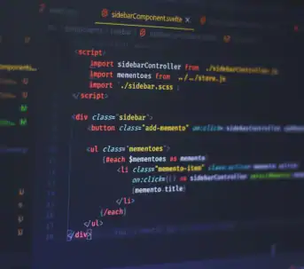 A html codeset used to build a website.
